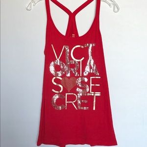 Victoria’s Secret Red Racerback Tank Top Size M